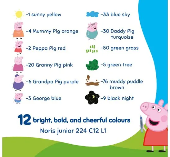Noris junior Wachsmalkreiden "Peppa Pig"