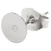 Ohrstecker Edelstahl, 6 mm Platte