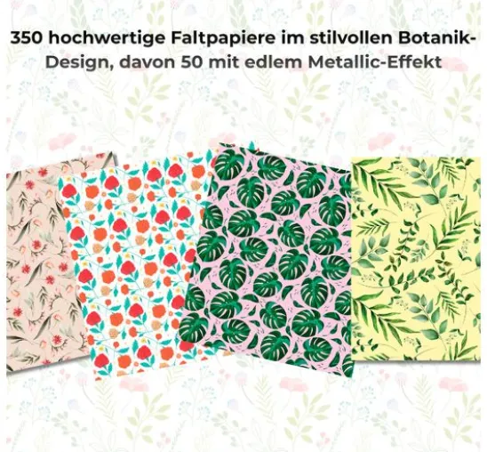 350 Origami-Block "Florale Motive"