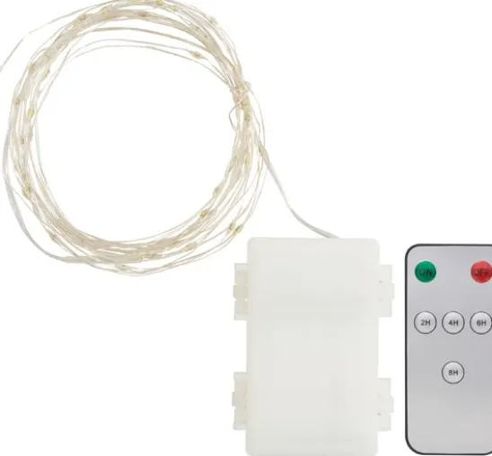 Outdoor Micro-LED-Lichterkette, mit Fernbedienung, 50 LED