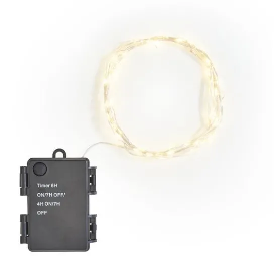 Outdoor Micro-LED-Lichterkette, mit Timer, 3 m, 60 LEDs