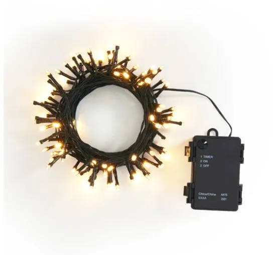 Outdoor Mini-LED-Lichterkette, 10 m, Grün, 100 LEDs