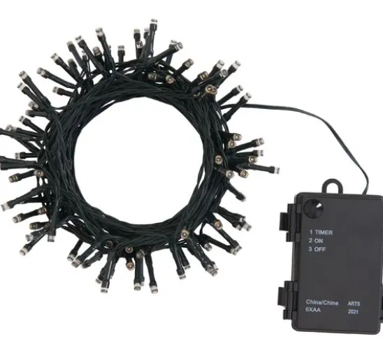 Outdoor Mini-LED-Lichterkette, 10 m, Grün, 100 LEDs
