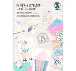 Papier-Bastelset "Cute Rainbow"