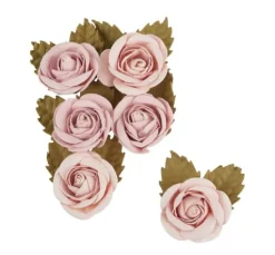 Papierblumen "Rosé", 6er-Set