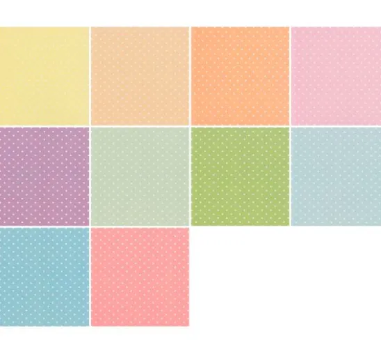 Papier-Set "Pünktchen", Pastell