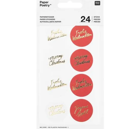 Papiersticker "Merry Christmas"