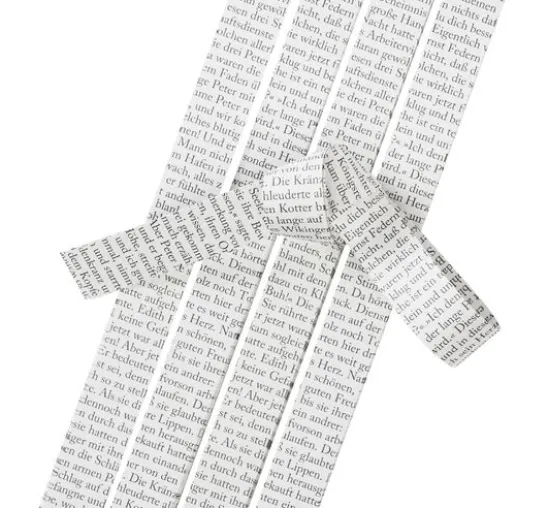 Papierstreifen "Buchtext"