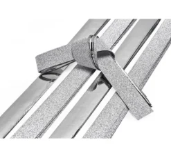 Papierstreifen "Glitter, silber", 15 mm
