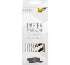 Papierstrohhalme, 25 Stück