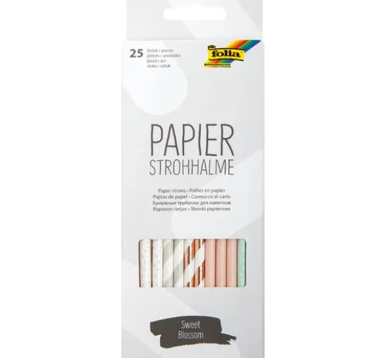 Papierstrohhalme, 25 Stück
