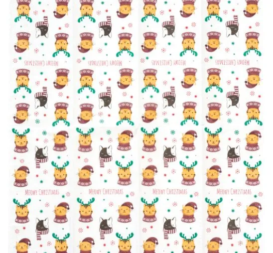 Papiertaschentücher "Meowy Xmas"