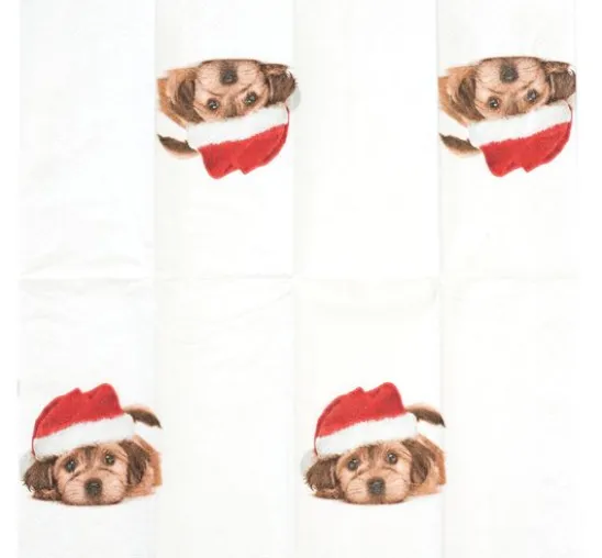 Papiertaschentücher "Sweet Santa Dog"