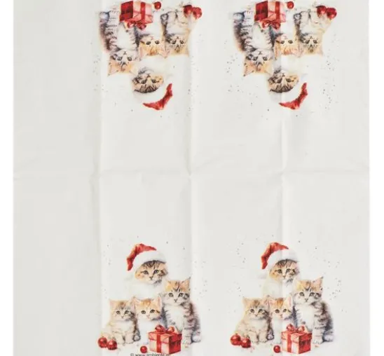 Papiertaschentücher "Weihnachtskatzen"