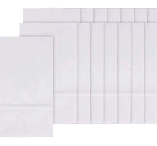 Papiertüten, Blockboden, weiß