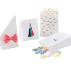 Papiertüten, Blockboden, weiß