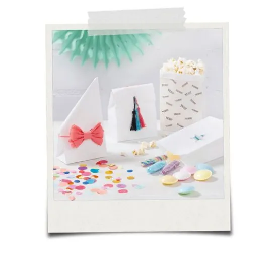 Papiertüten, Blockboden, weiß