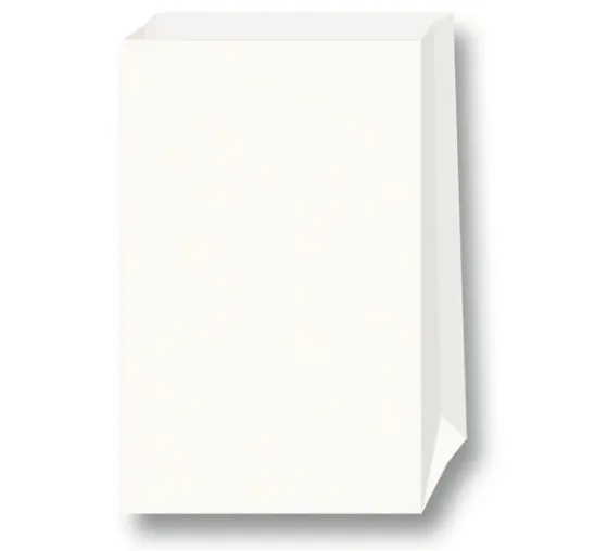 Papiertüten, Blockboden, weiß