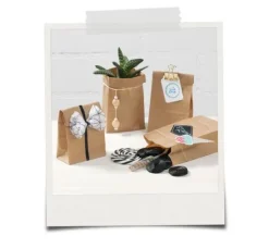 Papiertüten mit Blockboden aus Kraftpapier, 15 Stück