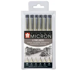 Pigma Micron Etui, 6er-Set