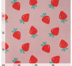 Polyester-Jersey Chilly Print "Erdbeeren"