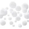 Pompons, Weiß