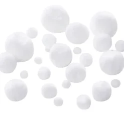 Pompons, Weiß
