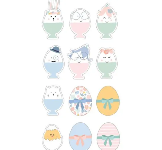 Puffy Sticker "Funny Eggs"