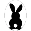 Reliefeinlage "Hase", oval
