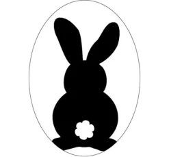 Reliefeinlage "Hase", oval