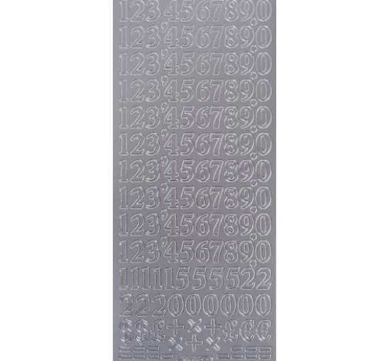 Reliefsticker "Ziffern"