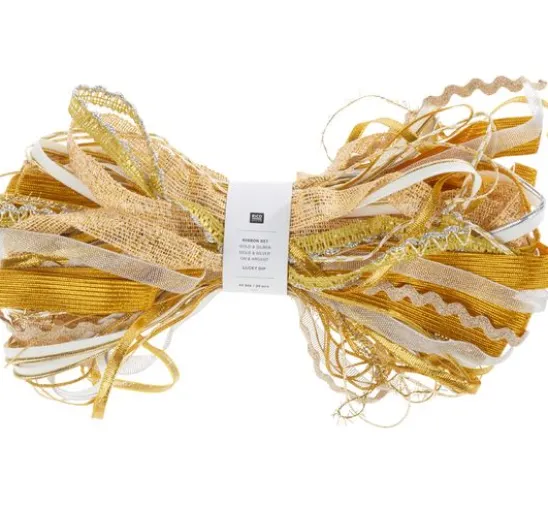 Rico Design Bänder-Set "Lucky dip", Gold-Silber