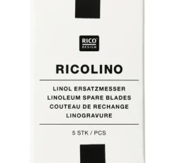 Rico Design Ersatzmesser für Linolschnittwerkzeug, 5-teilig