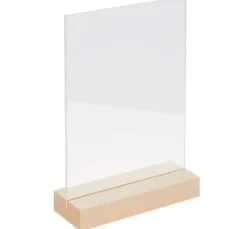 Rico Design Holzaufsteller mit doppelter Acrylscheibe, 10 x 15 cm