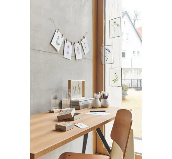 Rico Design Holzrahmen Natur mit doppelter Acrylscheibe