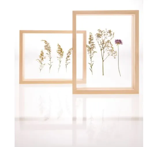 Rico Design Holzrahmen Natur mit doppelter Acrylscheibe