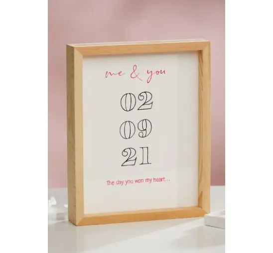 Rico Design Holzrahmen Natur mit doppelter Acrylscheibe