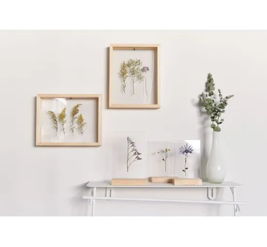 Rico Design Holzrahmen Natur mit doppelter Acrylscheibe