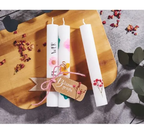 Rico Design Mix Set gepresste Blüten "Orange Türkis"