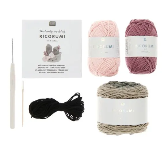 Rico Design Ricorumi Häkelset "Oster-Eierkörbchen"