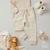 Rippjersey-Stoff "Leopard Sand"