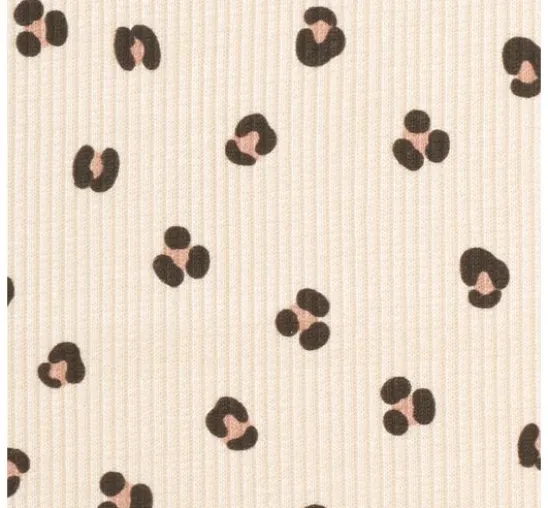 Rippjersey-Stoff "Leopard Sand"