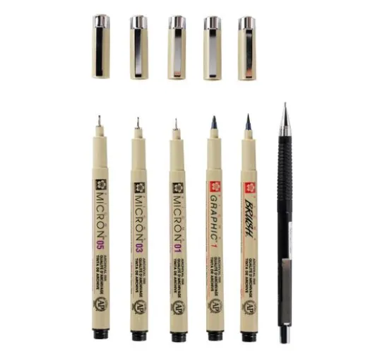 Sakura Pigma Micron "Manga Sammlung", 6er-Set