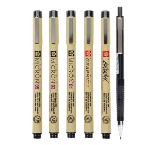 Sakura Pigma Micron "Manga Sammlung", 6er-Set