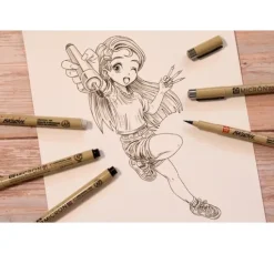 Sakura Pigma Micron "Manga Sammlung", 4er-Set, Sepia