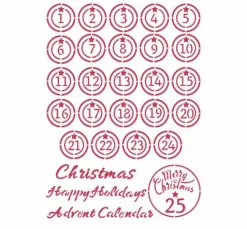 Schablone "Adventszahlen"