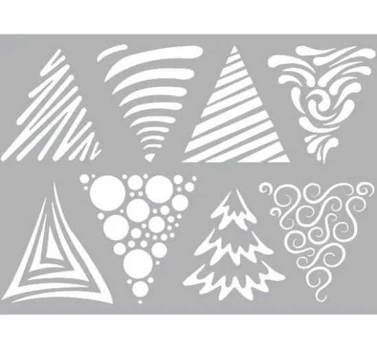 Schablone "Art Christmas Trees"