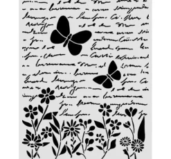 Schablone "Daisy Art - Letter and Butterfly"