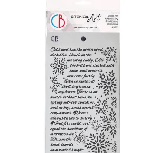 Schablone "Elegance of Blue - Winter Poem"