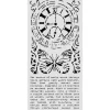 Schablone "Gardens of Time - Clock and Butterfly"